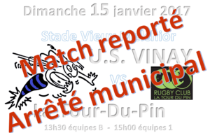Match reporté...