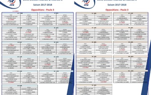 Le calendrier 2017/2018...