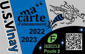 Carte d’abonnement pour la saison 2022-2023 :