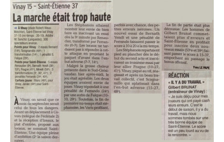 Dauphiné Libéré du 15/09/2014