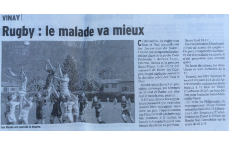 Dauphiné Libéré du 22/10/2014