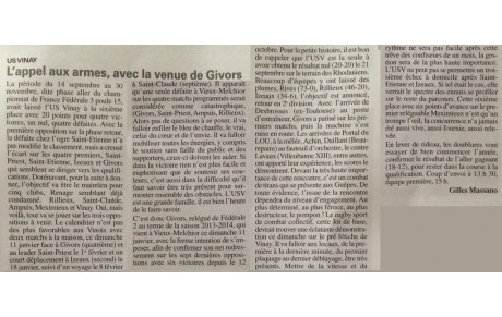 L'article de la semaine 09/01/2015