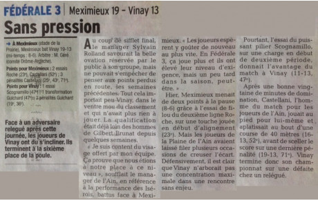 L'article du jour 20/04/2015