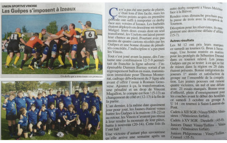 L'article de la semaine 02/10/2015