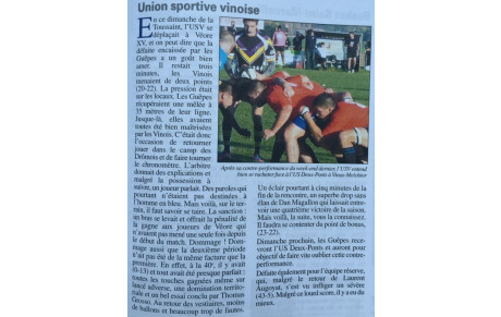 L'article de la semaine 06/11/2015