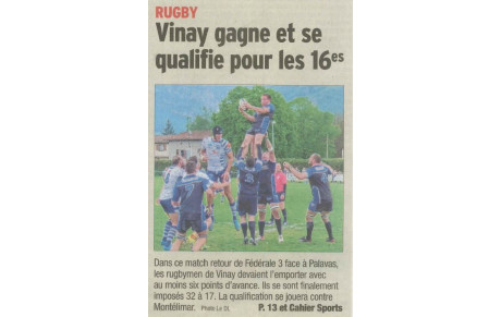 L'U.S.V. fait la une du jour