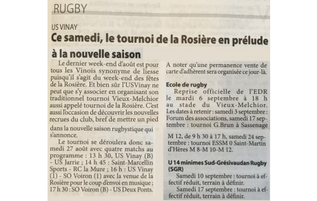 L'article de la semaine 26-08-2016