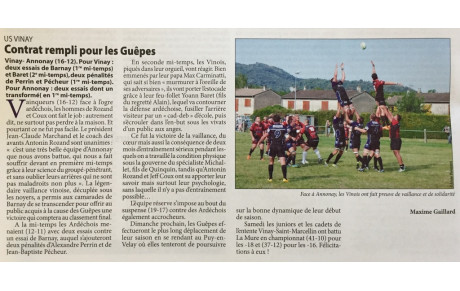 L'article de la semaine 30-09-2016