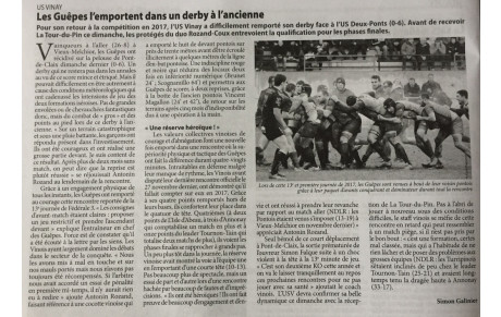 L'article de la semaine 10-02-2017