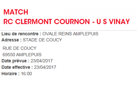 Pour la réserve se sera Amplepuis