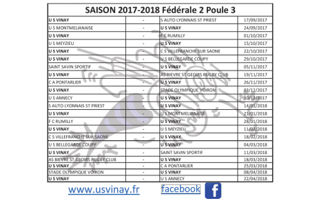 Fédérale 2 Poule 3 US Vinay