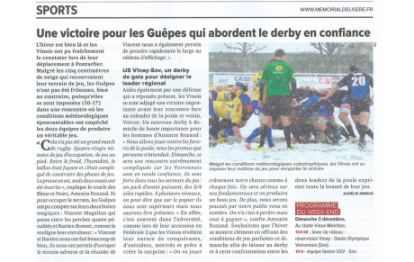 Les articles de la semaine 01/12/2017