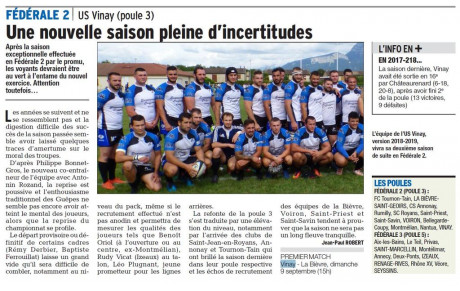L'article du jour 06/09/2018