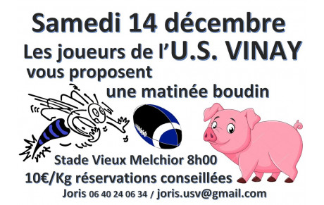 Matinée boudin 14 décembre